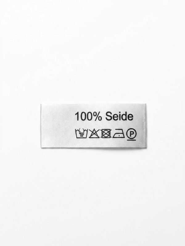 Textiletiketten 100% Seide