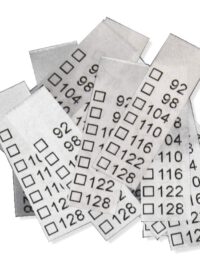 014 25 St. Textiletiketten Universal Kindergrößen 92-128"