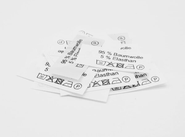 50 Textiletiketten 95 % Baumwolle 5% Elasthan