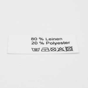 50 St. Textiletiketten 80 % Leinen 20% Polyester
