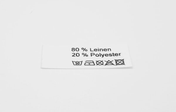 50 St. Textiletiketten 80 % Leinen 20% Polyester