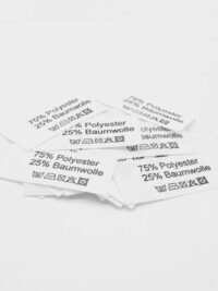 50 St. Textiletiketten 75% Polyester 25% Baumwolle