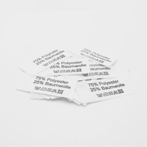 50 St. Textiletiketten 75% Polyester 25% Baumwolle