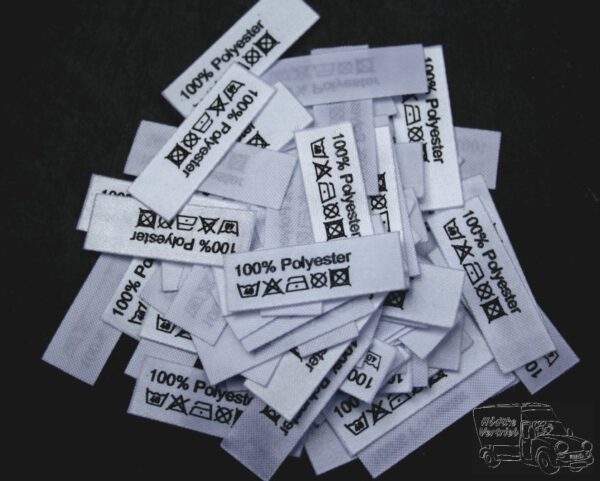50 Textiletiketten 100% Polyester 50 Textiletiketten 100% Polyester