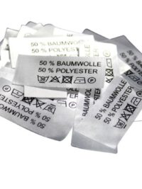 50 Textiletiketten 50% Baumwolle 50% Polyester 50 Textiletiketten 50% Baumwolle 50% Polyester