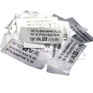 50 Textiletiketten 50% Baumwolle 50% Polyester