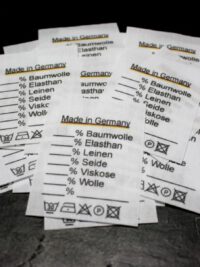 25 Textiletiketten Universal" Handmade in Germany" 25 Textiletiketten Universal" Handmade in Germany"