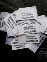 50 Textiletiketten 80 % Leinen 20% Polyester 50 Textiletiketten 80 % Leinen 20% Polyester