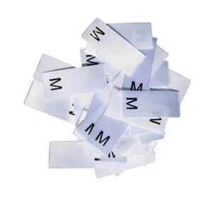 25 Textiletiketten Größe M