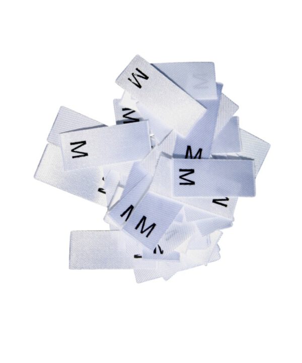 25 Textiletiketten Größe M