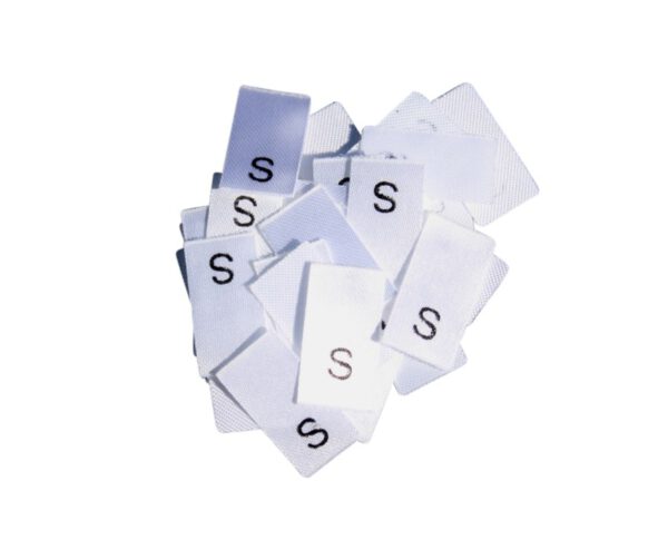 25 Textiletiketten Größe S 25 Textiletiketten Größe S