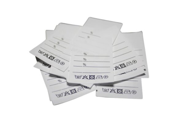 25 Textiletiketten Universal 4-zeilig