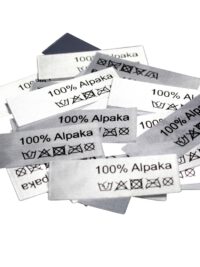 50 Textiletiketten 100% Alpaka