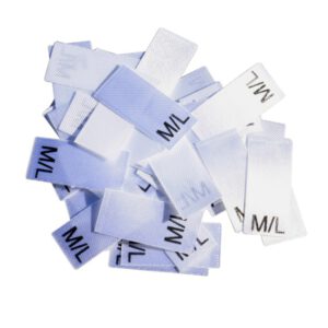 25 Textiletiketten Größe M/L 25 Textiletiketten Größe M/L