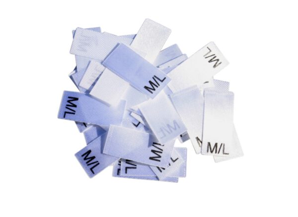 25 Textiletiketten Größe M/L 25 Textiletiketten Größe M/L