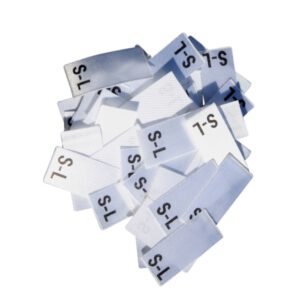 25 Textiletiketten Größe S-L 25 Textiletiketten Größe S-L