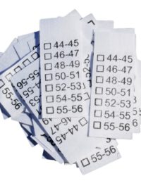 25 Textiletiketten Hutgrößen Universal 44-56 25 Textiletiketten Hutgrößen Universal 44-56