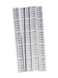 25 selbstklebende Textiletiketten Universal 49-57 25 selbstklebende Textiletiketten Universal 49-57