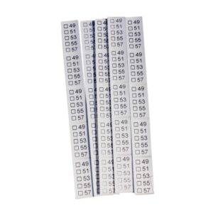 25 selbstklebende Textiletiketten Universal 49-57