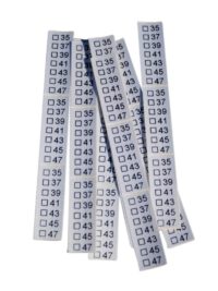 25 selbstklebende Textiletiketten Universal 35-47 25 selbstklebende Textiletiketten Universal 35-47