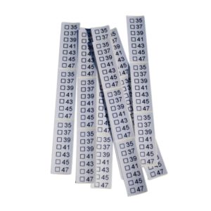 25 selbstklebende Textiletiketten Universal 35-47 25 selbstklebende Textiletiketten Universal 35-47