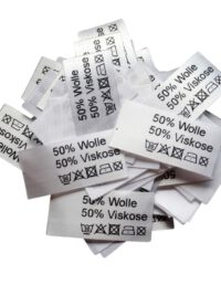 50 Textiletiketten 50% Wolle 50% Viskose 50 Textiletiketten 50% Wolle 50% Viskose