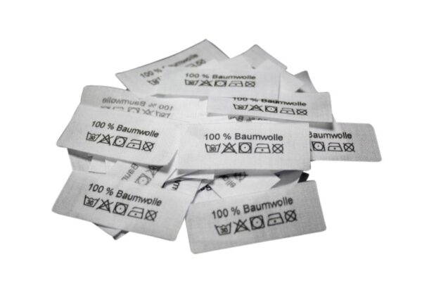 50 Textiletiketten 100% Baumwolle