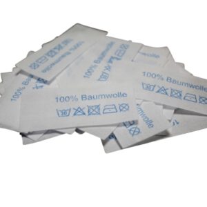 50 Textiletiketten 100% Baumwolle