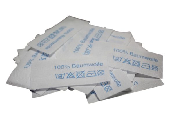 50 Textiletiketten 100% Baumwolle