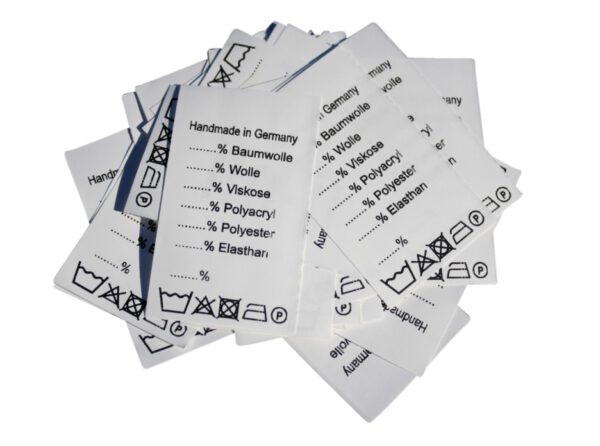 25 Textiletiketten Universal" Handmade in Germany" 25 Textiletiketten Universal" Handmade in Germany"