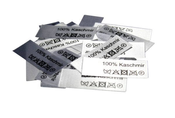 50 Textiletiketten 100% Kaschmir