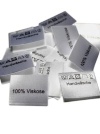 25 Textiletiketten 100% Viskose - Handwäsche 25 Textiletiketten 100% Viskose - Handwäsche