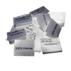 25 Textiletiketten 100% Viskose - Handwäsche