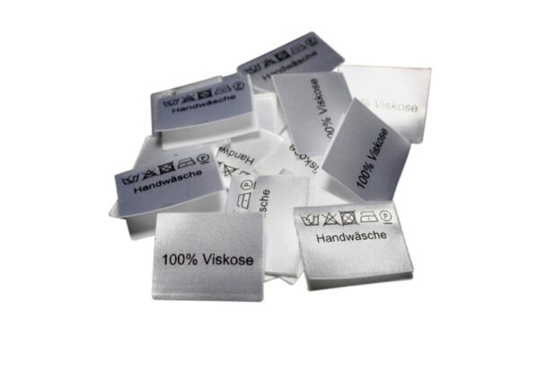 25 Textiletiketten 100% Viskose - Handwäsche