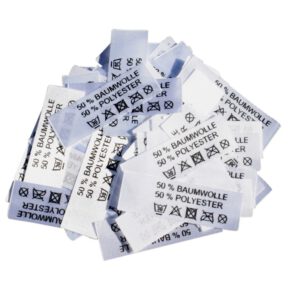 50 Textiletiketten 50% Baumwolle 50% Polyester