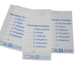 25 Textiletiketten Universal" Handmade in Germany"
