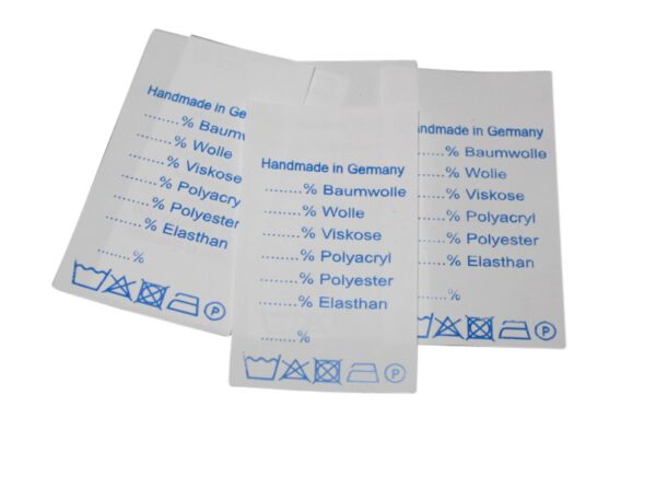 25 Textiletiketten Universal" Handmade in Germany"