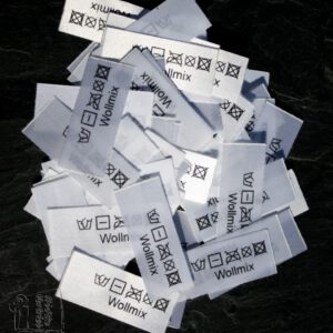 50 Textiletiketten Wollmix