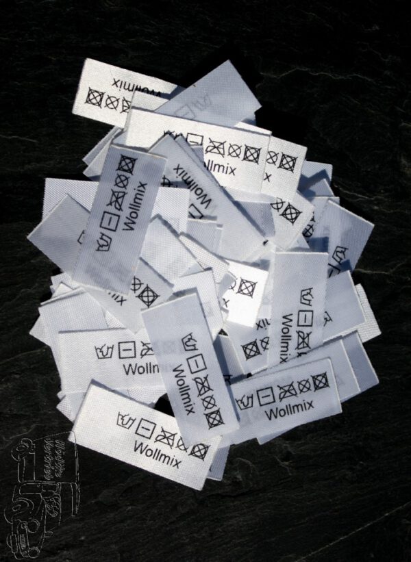 50 Textiletiketten Wollmix