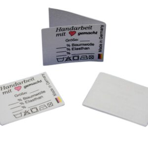10 Textiletiketten Universal mit Mittelfalte