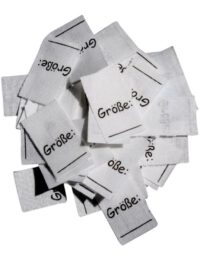 25 Textiletiketten Größe___"" 25 Textiletiketten Größe___""