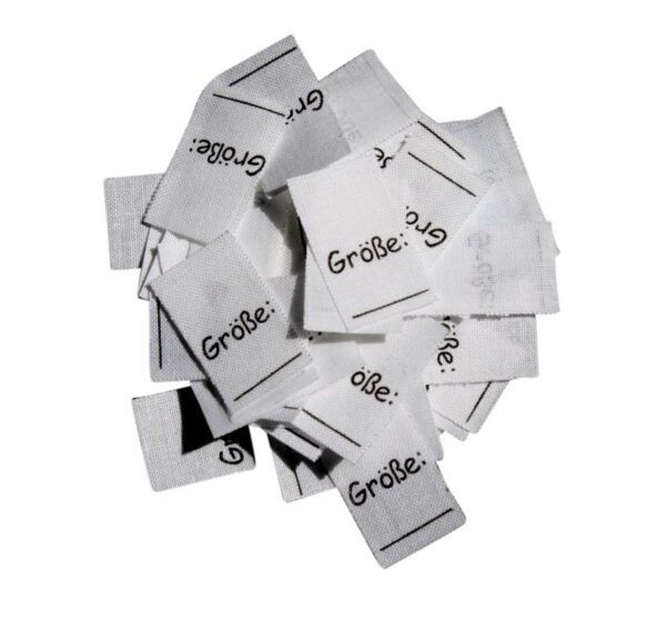 25 Textiletiketten Größe___"" 25 Textiletiketten Größe___""