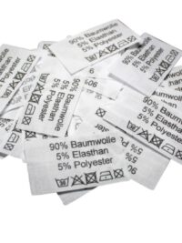 50 Textiletiketten 90% Baumwolle 5% Elasthan 5 % Polyester