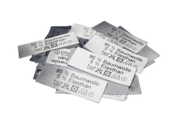 50 Textiletiketten 95% Baumwolle 5% Elasthan