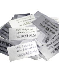 50 Textiletiketten 55 % Polyacryl 45% Baumwolle