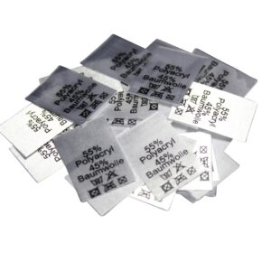 50 Textiletiketten 55% Polyacryl 45% Baumwolle
