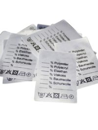25 Textiletiketten Universalt mit Pflegesymbole 25 Textiletiketten Universalt mit Pflegesymbole