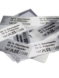 50 Textiletiketten 90% Baumwolle 10% Polyester 50 Textiletiketten 90% Baumwolle 10% Polyester