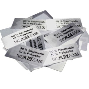 50 Textiletiketten 90% Baumwolle 10% Polyester