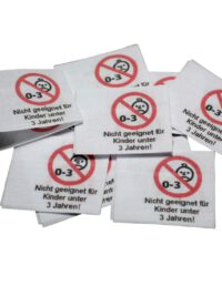 10 Textiletiketten – Warnhinweis 10 Textiletiketten – Warnhinweis